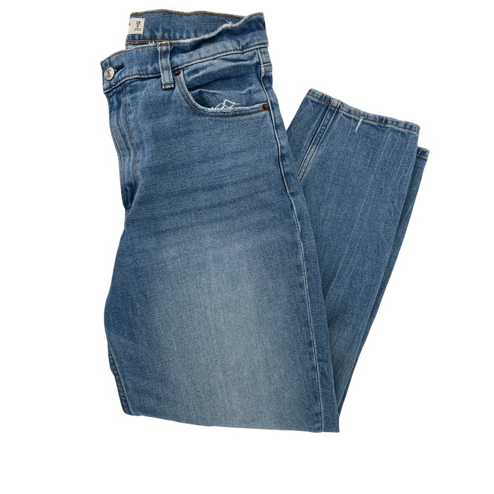 Abercrombie & Fitch The Mom High Rise Jeans Medium Wash Blue‎ Women Size 29/8